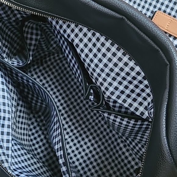 Milkmaid Black and Tan Backpack Diaper Bag - Picture 6 of 13